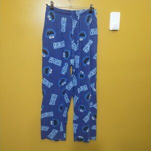 Sesame Street "Cookie Monster" Lightweight Cotton Blend PJ Pants M Kidcore 2010